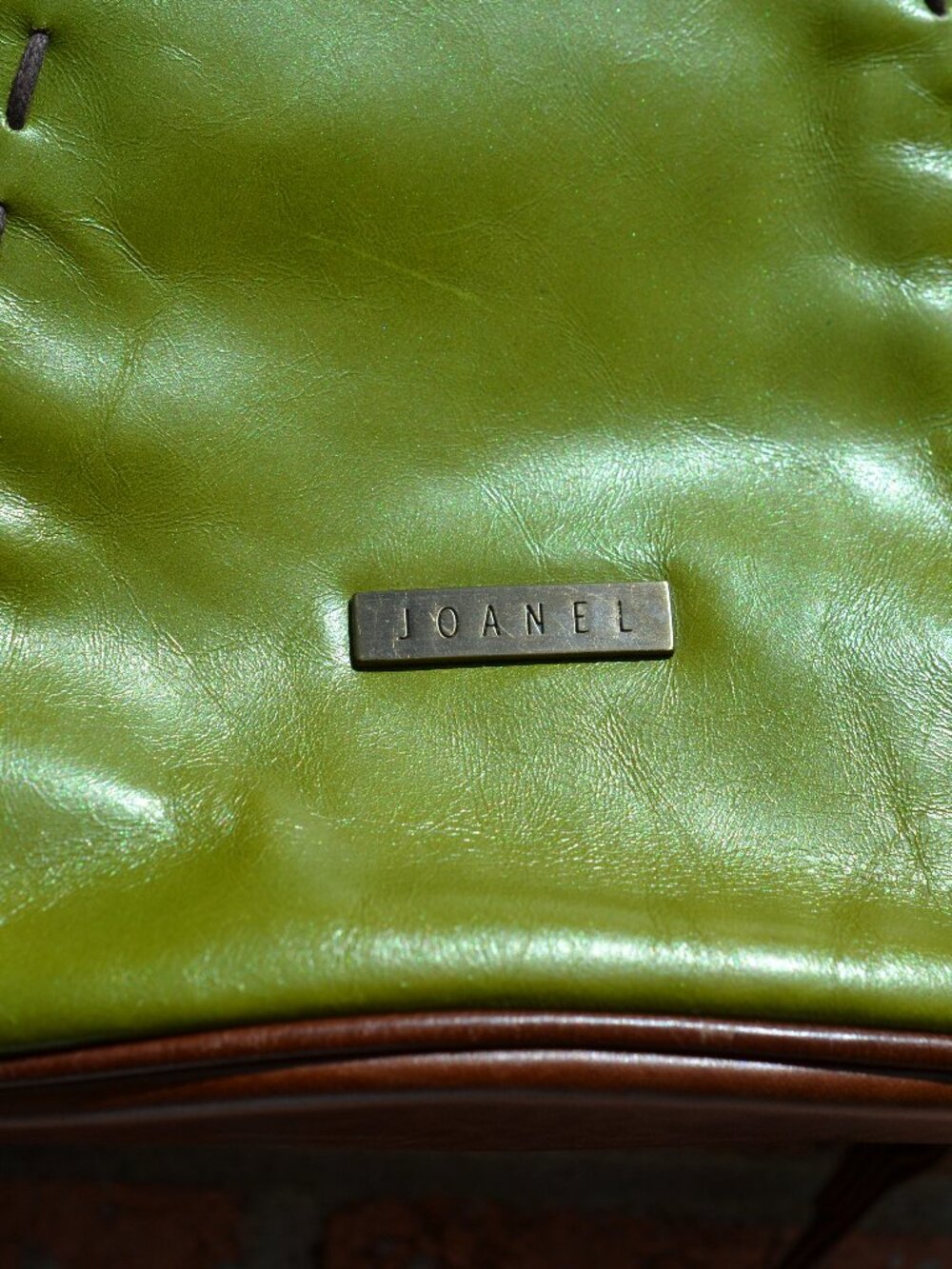 Joanel Pour Elle Green & Brown Leather Sling Bag - Picture 5 of 13